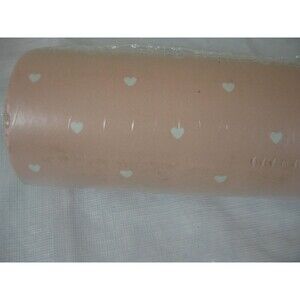 Encore Solid Vinyl Pre-Pasted Wallcoverings 20.3" x 32.8" Each Roll Hearts Pink